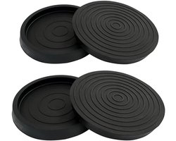 Antislip Meubelpads - 4 Stuks - Ronde Meubelglijders - Vloerbeschermers - Rubber - Antibotsingspads - voor Stoelen, Banken, Bureaus, Tafels - 75*75*9mm - Zwart