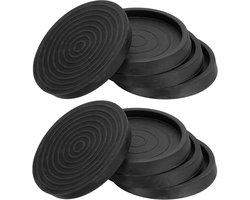 Antislip Meubelpads - 8 Stuks - Vloermatten - 7,5 x 7,5 x 0,95 cm - Meubelonderzetters - Antislip Matjes - Stoelpootdoppen - Anti Kras Vloerbeschermer - Rubber - Bedverhogers - Vloerbescherming voor Stoelen en Banken - Meubelaccessoires - Zwart