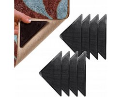 Antislip Pads - Antislip Pads voor Onder Het Tapijt, Deurmatten - Herbruikbaar - 4 Stuks - Rubber - Zwart