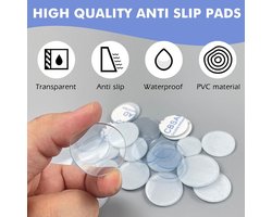 Antislip Pads - Rubberen Noppen - Transparant - Ronde Tafelbladen - Antislip Onderlegger - Glazen Platen - Werkbanken en Eettafels - Geschikt voor Diverse Oppervlakken - Transparant - Duurzaam