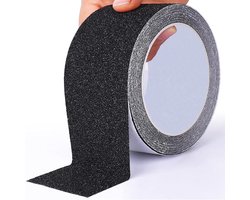 Antislip rubber trap strip - 5 cm * 10m - Antislip Tape - Zelfklevende tape - Antislip Stickers - Antislipstrips - Antislipstickers voor trappen - Ttraction grip tape- Voor Binnen en Buiten - voor Werkplekveiligheid - Zwart