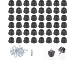 Antislip Rubber Voetjes voor Snijplank - 24 Stuks Zwarte Rubber Bumper Pads voor Meubels en Apparaten