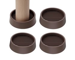 Antislip rubberen pads voor meubelwielen, geschikt voor banken en bedden, robuuste vloerbeschermingspads, 4 stuks.