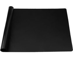 Antislip Siliconen Onderlegger 1mm Dik - Hittebestendige Multifunctionele Mat - Anti-Aanbakmat voor Epoxyhars - Werkbladbescherming - Knutselonderlegger - Schilderonderlegger 70x50 cm Zwart.