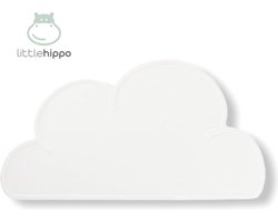 Antislip siliconen placemat Wit - Onderlegger - Wolk - Baby - Kind - Tafelgerei - Gratis verzending