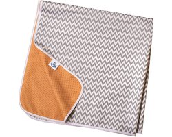 Antislip spuitmat grote vloerbeschermer voor kinderstoel (grijze chevron) splat / spatmat