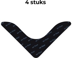 Antislip-stickers Vloerkleed - 4 stuks - Voorkomt Schuiven en Opkrullen Hoeken van Tapijten en Vloerkleden - Stickers - Tapijt - Geschikt voor Woonkamer, Eetkamer, Badkamer - Grootte 12,5 x 12,5 cm - Ideaal voor Houten Vloeren en Keramische Tegels