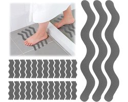 Antislip trapmat, antislip trapstrip voor trappen, badkamers, keukens en sauna's, 72-delige antislip trapmatset, 18*1,3 cm, grijs