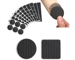 Antislippads - Viltglijders - 141 stuks - Zelfklevend - 8 maten - Meubels - 4 mm dik - Antislip - Ronde en rechthoekige antislipstickers voor tafel, stoel, bed, kast, banken