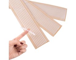 Antislipstickers voor hangers - 200 stuks - Zelfklevende hangergrepen - plakbare nonslips - Antislippads van siliconen kunststof voor hangers - Antislip en spoorloos - Transparante - 7*0.6cm