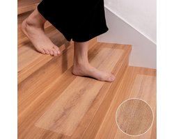 Antislipstrips - 15 stuks - Antislip vloerstickers - Antislipstickers voor trappen - Peva antislip stickers - Transparante antislipstrips voor trappen - Geschikt voor vloeren, trappen en treden - 10*60 cm