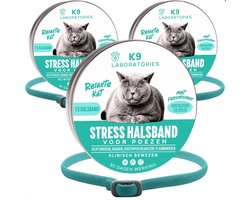 Antistress halsband kat Turquoise - 3 stuks - Anti stress middel voor katten - Met feromonen - antistress halsband - feromonenhalsband kat