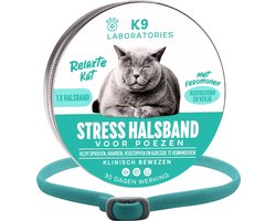 Antistress halsband kat Turquoise - Feromonen - Anti-stressmiddel voor katten - antistress halsband - feromonenhalsband kat - Feromonen kat - Bij agressie, sproeien, conflicten of verandering
