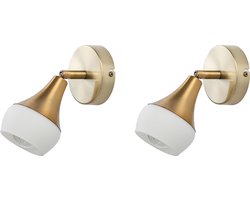 ANTLER I - Wandlamp set van 2 - Goud - Staal