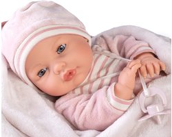 Antonio Juan babypop met slaapogen geluid en speen 37 cm
