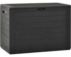 antraciet, 78 x 44 x 55 cm, kussenbox van robuust polypropyleen met 190 liter inhoud, weerbestendige tuinbox voor kussens, kussens en plafonds voor binnen en buiten