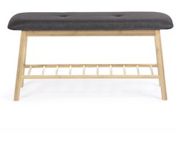 Antracietgrijze halbank in Scandinavische stijl - Hoogwaardige Kwaliteit - Duurzaam Materiaal - Stijlvol Ontwerp - Geschikt voor Dagelijks Gebruik - Praktisch en Functioneel - Moderne Uitstraling - Interieur Accessoire