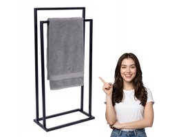 Anwicar Handdoekenhouder Loft Zwart 100x50x25 cm - Handdoekenrek - Badhanddoek Houder