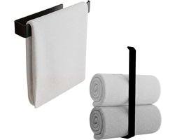 Anwicar Handdoekenrek Zonder Boren - Breedte 30 cm - Towel Holder - Zwart 30x20x6 cm