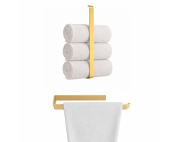 Anwicar Handdoekenrek Zonder Boren - Breedte 60 cm - Towel Holder - Goud 60x40x5 cm