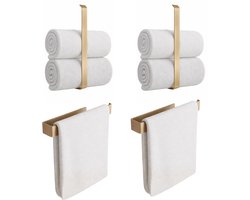 Anwicar Handdoekenrek Zonder Boren Set 2 - Breedte 30 cm - Towel Holder - Goud 30x20x6 cm