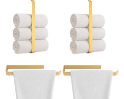 Anwicar Handdoekenrek Zonder Boren Set 2 - Breedte 40 cm - Towel Holder - Goud 40x27x5 cm
