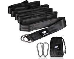 Anyoo Hammock belts, durable tree swing straps 300cm long, hanging kit with Strudy steel carabiners, easy and fast, for garden backyard park camping outdoor activities