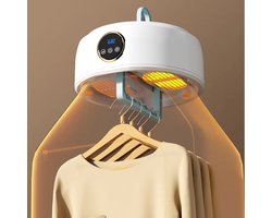 AnyPrice® Draagbare Compacte Wasdroger - Elektrische Droger Met Timer - Voor Lichte Kleding, Ondergoed, Babykleding, Reizen & Kleine Woonruimtes - Snel en Energiezuinig - Wit