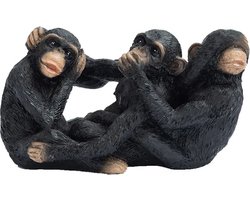 Apen horen zien en zwijgen standbeeld - Decoratief - Creatieve sculptuur - Monkey - Binnen en buiten - Hars - Resin - Goede kwaliteit