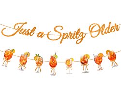 Aperol Spritz Bar Decoratie Banner - Glitter Garland en Stickers - Feestelijke Kerstversiering - ShopVlot