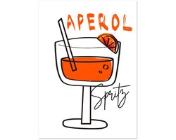 Aperol Spritz - Minimalistic poster A4 21x29.7 cm