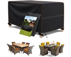 ApexArte® Beschermhoes Tuinmeubelen - Tuinsethoes - Waterdicht - Zwart