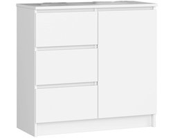 ApexArte® Dressoir Kasten - Ladekast - Buffetkast Industrieel - Hout - Wit