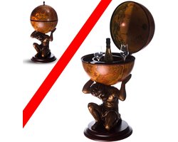 ApexArte® Globebar - Wereldbol bar - Whiskey Set - Bijzettafel - Authentiek