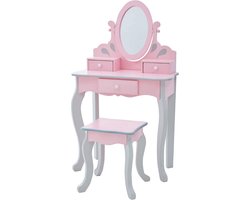 ApexArte® Kaptafel Kind - Make up Tafel voor Meisjes - Schminktafel - Roze