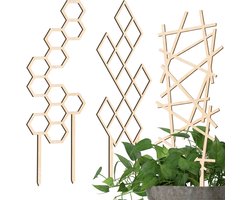 ApexArte® Klimrek Planten - Plantensteunen voor Klimplanten - Wandrek voor Buiten - Hout