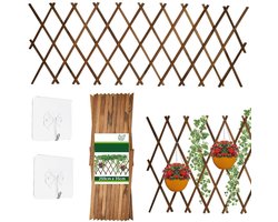 ApexArte® Klimrek Planten - Plantensteunen voor Klimplanten - Wandrek voor Buiten - Hout - Bruin