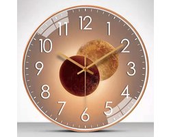 ApexArte® Klok - Wandklok Modern - Klokken - Industrieel - Rozegoud