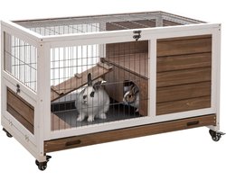 ApexArte® Konijnenhok voor Buiten - Konijnenren - Konijnenkooi voor Binnen