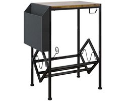 ApexArte® Platenspeler Meubel – Stand Platenspelerstandaard Met Vinyl Opbergsysteem - RustiekePlatenopbergkasthouderr