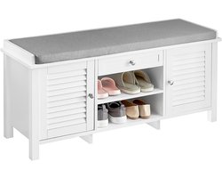 ApexArte® Schoenenbank met Zitkussen - Schoenenrek - Schoenenbank - Halmeubel