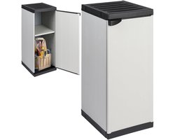 ApexArte® Tuinkast Kunststof - Tuinkist - Tuinkasten voor Buiten - Tuinberging - Grijs