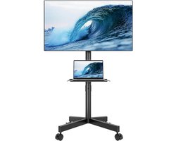 ApexArte® Verrijdbare TV Standaard - Mobiele TV Meubel - TV Kijken