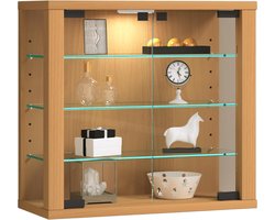 ApexArte® Vitrinekast met Glas - Dressoir Kasten - Opbergkast - Bruin