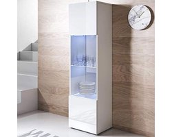 ApexArte® Vitrinekast met Glas - Vitrinekasten Woonkamer - (LxWxH) - 29x40x167