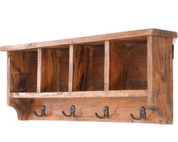 ApexArte® Wandkapstok met Hoedenplank - Kapstok - Wandplank