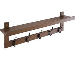 ApexArte® Wandkapstok met Hoedenplank - Kapstok - Wandplank - Wandmoer