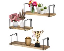 ApexArte® Wandrek Industrieel - Wandplank Zwevend - Wandkast - Hout