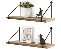 ApexArte® Wandrek Industrieel - Wandplank Zwevend - Wandkast - Hout