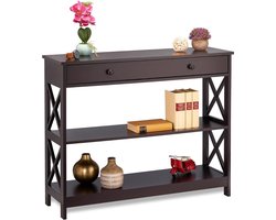 ApexArte® Wandtafel - Dressoir Kasten - Haltafel - Bruin - Industrieel